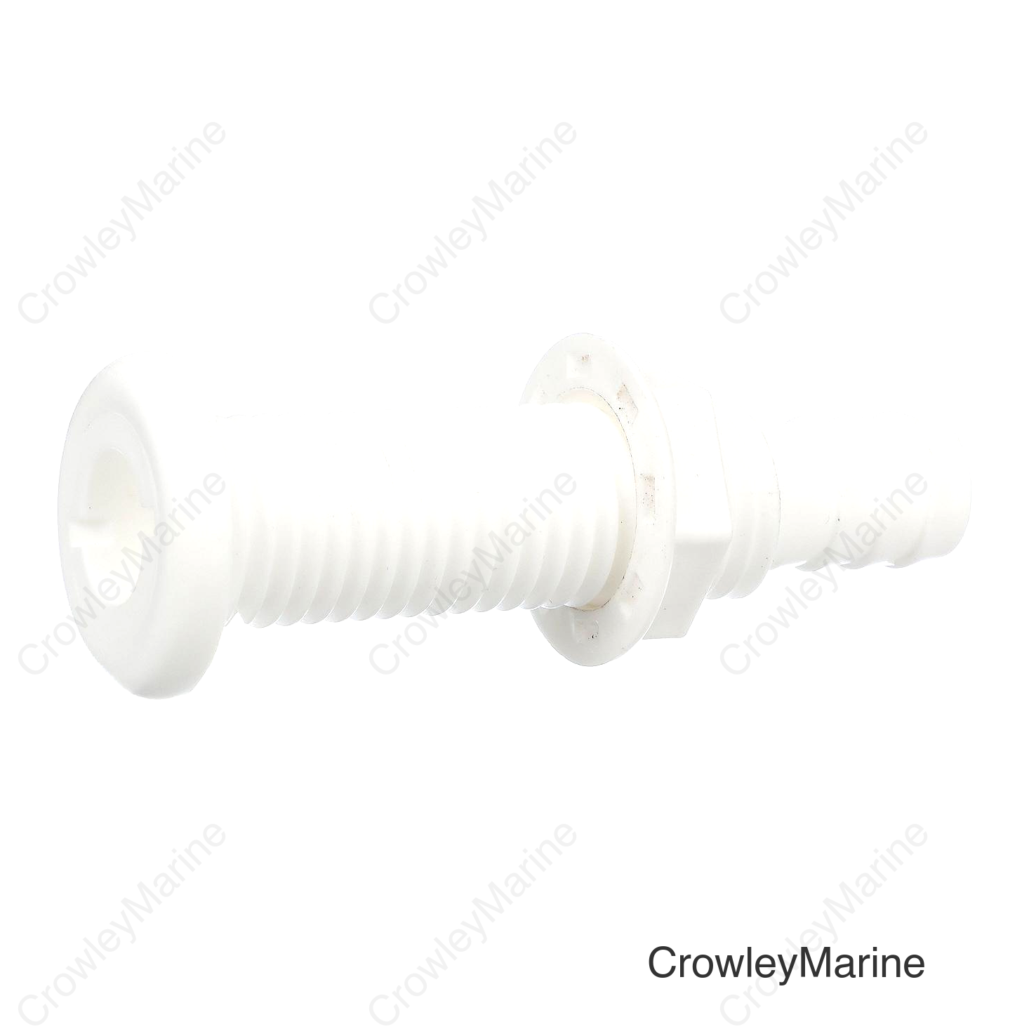Seachoice Polypropylene Extra Long Thru-Hull Connector for 3/4 in. ID Hose, White Finish
