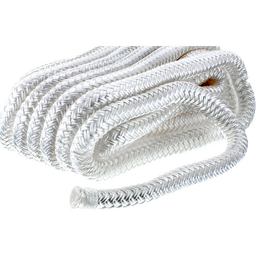 Seachoice Double-Braid Nylon Dock Line w/ Eye Splice, Pre-Shrunk, Heat Stabilized, 1/2 In. X 25 Ft., White thumbnail-5