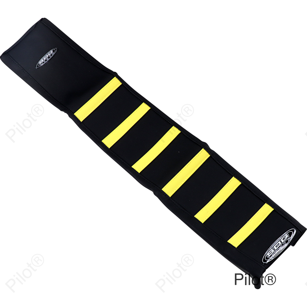 6-Ribbed Seat Cover - Yellow Ribs/Black Top/Black Sides