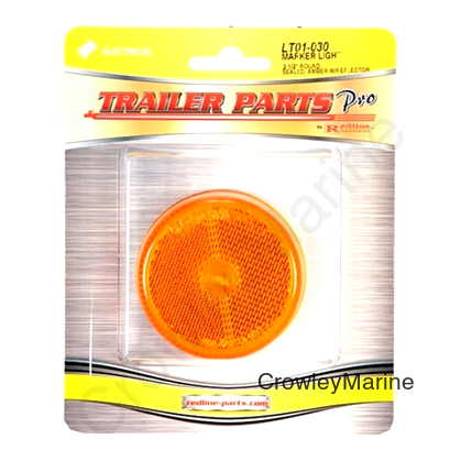 Incandescent Amber Marker/Clearance 2.5" Round, Reflex Lens, Packaged (451207)