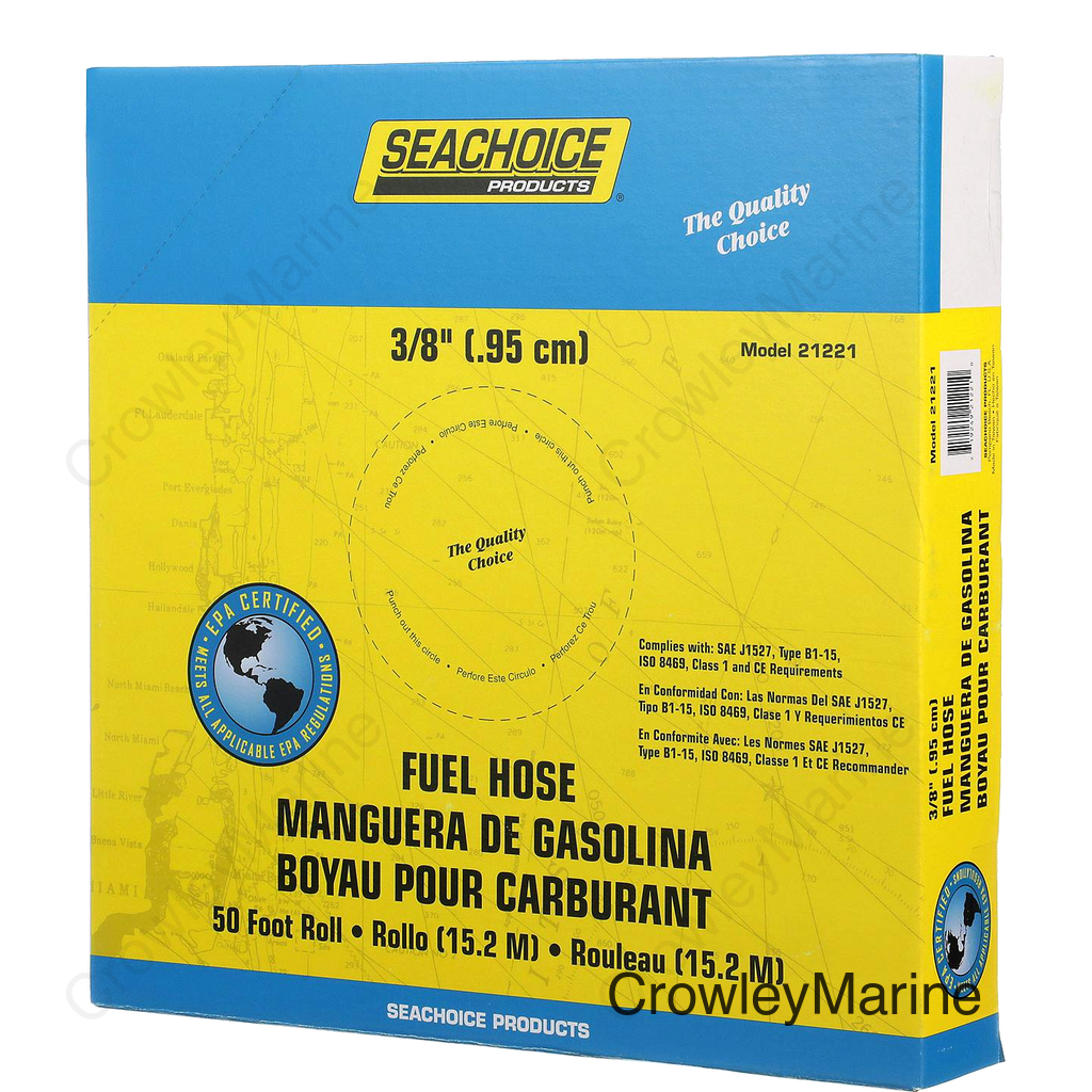 Seachoice Fuel Hose EPA Compliant, For Repair and Replacement on Outboard Engines, Type B1-15