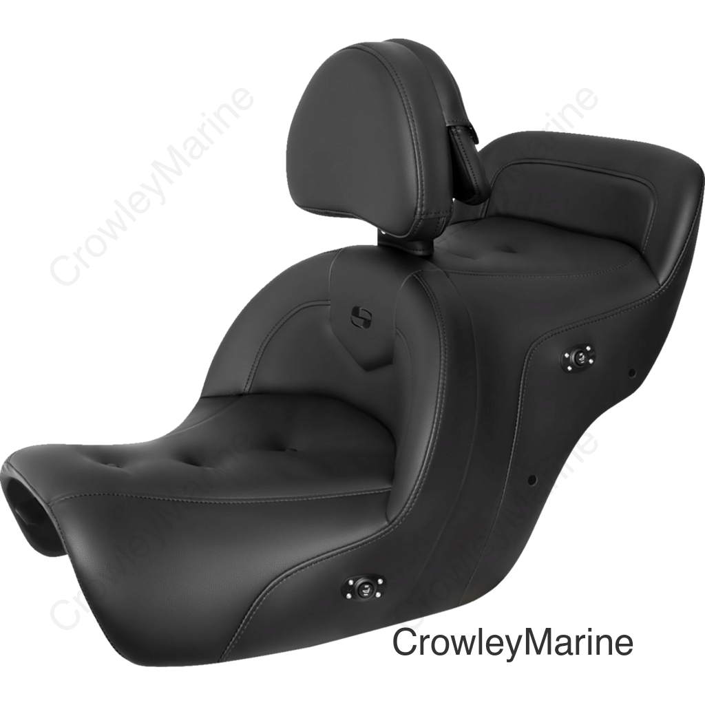 RoadSofa™ Seat - with Backrest - Pillow Top - Black - Heated - GL1500 '88-'00
