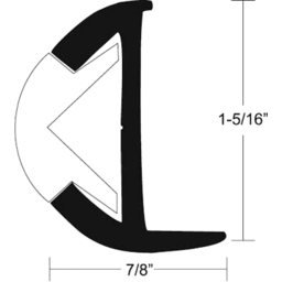 1-5/16"H x 7/8"W x 12'L; Uses V12-0303 Insert