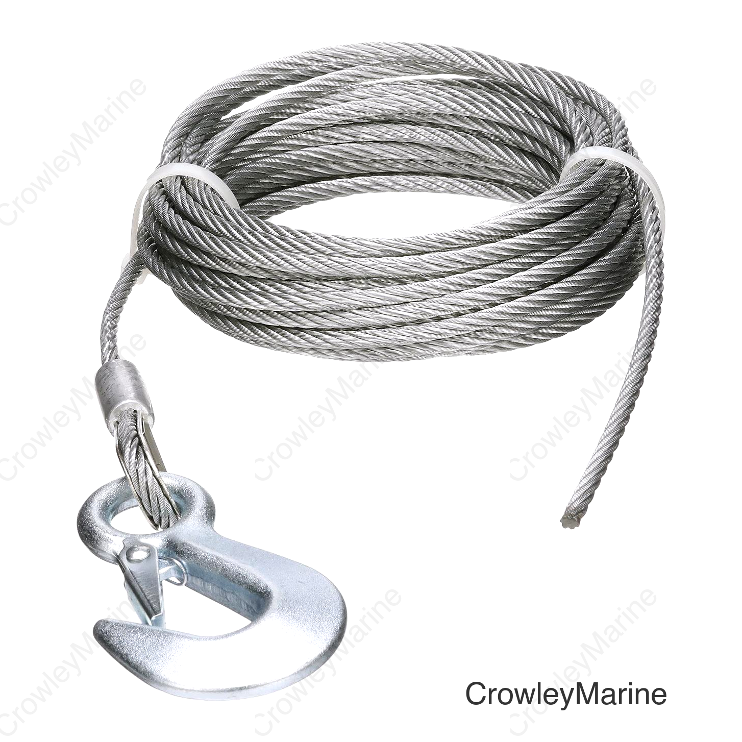 Seachoice Steel Winch Cable w/ Safety Hook, 3/16 In. X 25 Ft., 4,000-Lb. Tensile Strength