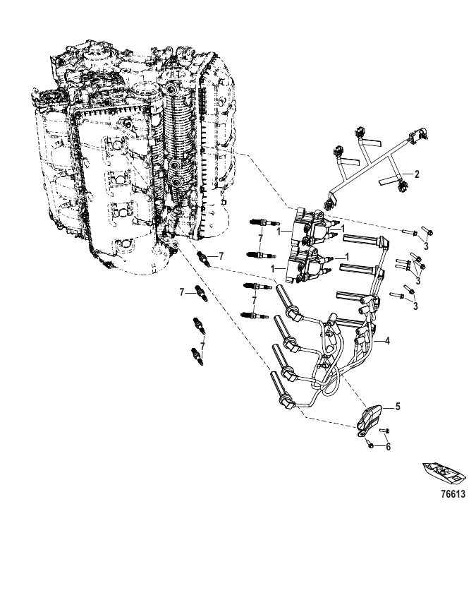 Serial Range Outboard 500R Racing (4-STROKE)(4.6L)(V8) - 1E099432 & Up - Ignition
