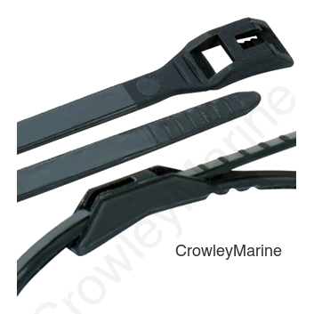 8" Radiused Cable Tie, Pkg of 100