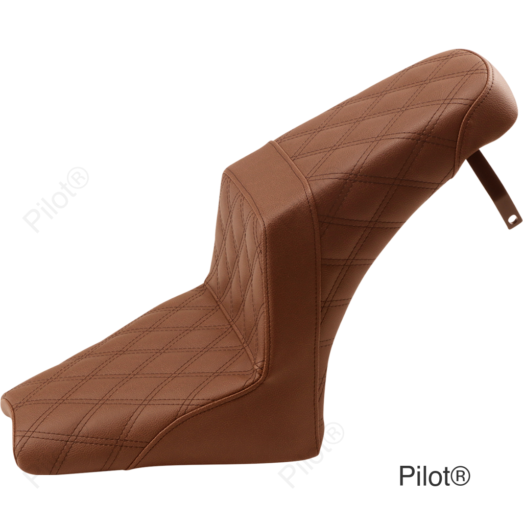 Step-Up Seat - Full Lattice Stitch - Brown - Scout Bobber