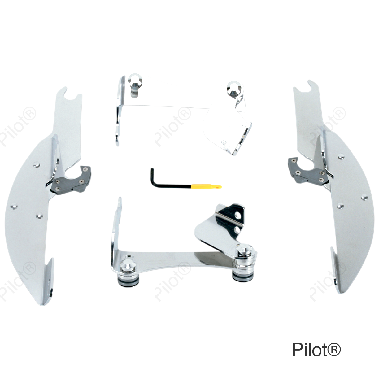 Batwing Trigger Lock Mounting Kit - VTX 1300 - Polished