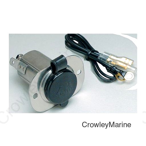 Marinco 12V Stainless Steel Receptacle With Protective Cap