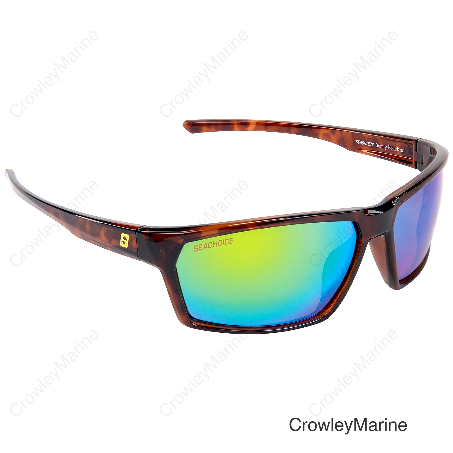 Seachoice 98811 "Sentry" Polarized Sunglasses, Frame: Shiny Tortoise, Lens: Green Mirror