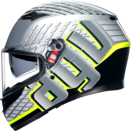 K3 Helmet - Fortify - Gray/Black/Yellow Fluo - Small thumbnail-6