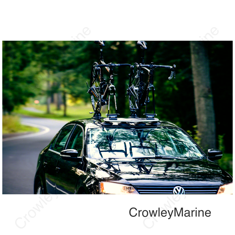 SeaSucker Mini Bomber 2-Bike Roof Rack - HUSKE QR Fork Mounts and Rear Wheel Holders Black