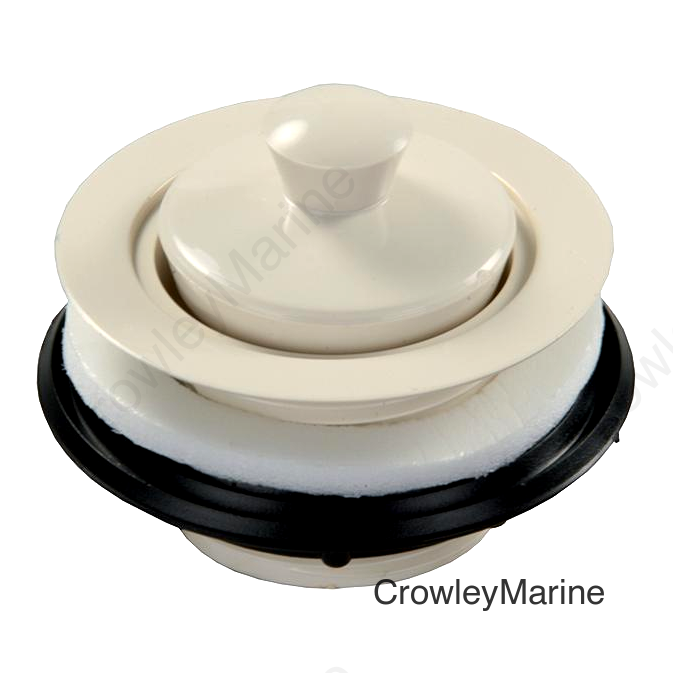 JR Products Strainer w/Pop-Stop Stopper, Parchment