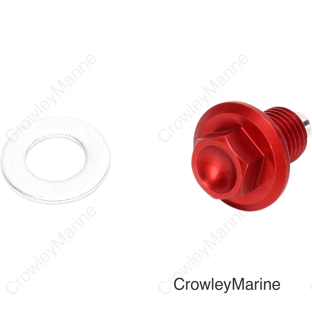 DRAIN PLUG MAGNETIC RED