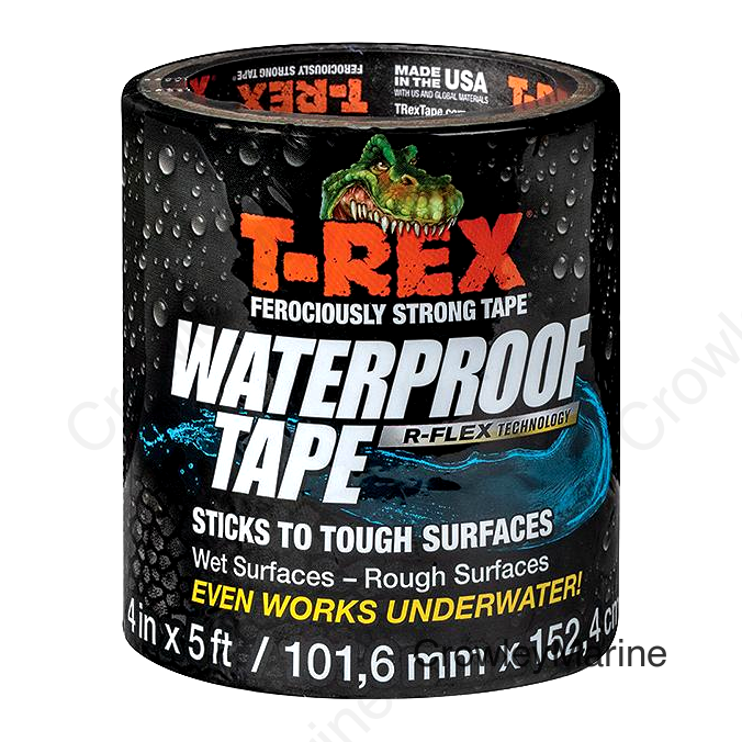 Shurtape 285987 T-Rex® Waterproof Repair Tape, 4" W x 5' L, Black