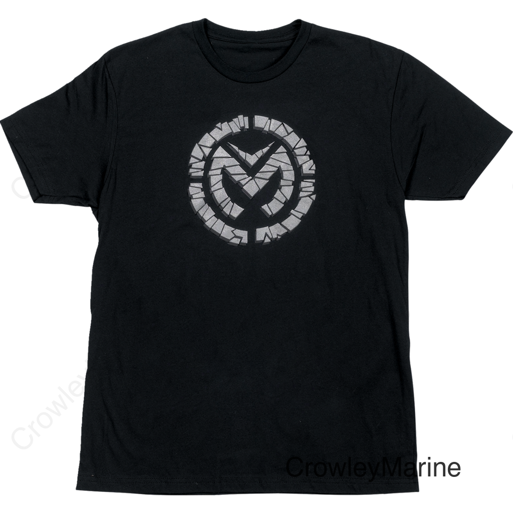 TEE FRACTURED BLK/SIL XL