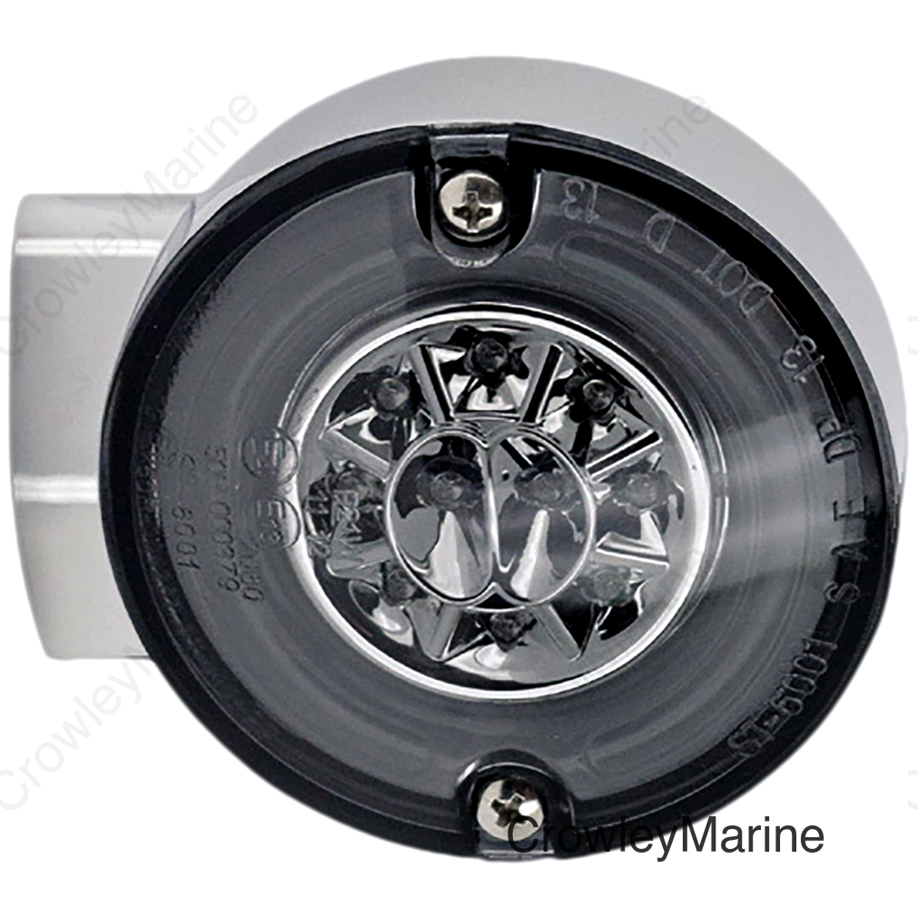 DUAL FUNCTION FRONT RT TURN SIGNAL AMBER CHR W/SMK LENS