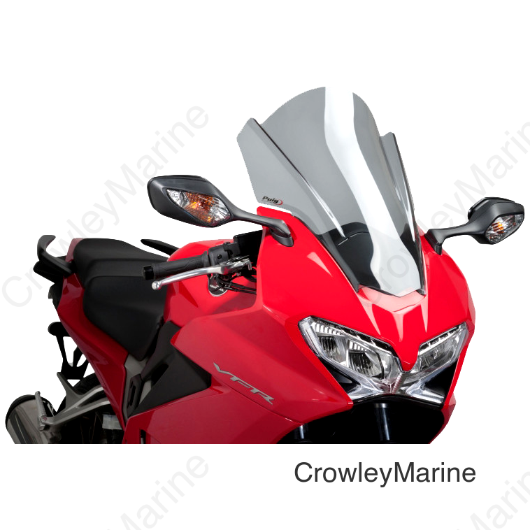 Race Windscreen - 17" - Light Smoke - Honda