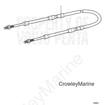 CONTROL CABLE 9' 33XT VOLVO (21407222)