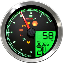 Multi-Function Speedometer/Tachometer - HD-04 - Chrome thumbnail-5