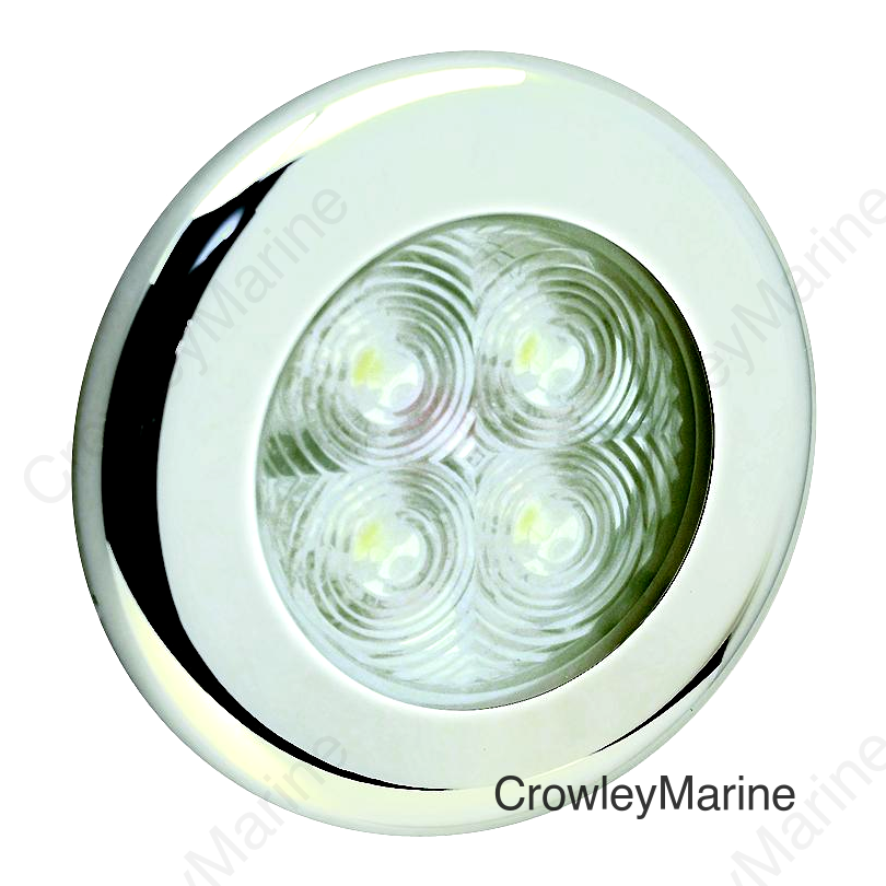 Seachoice LED Interior Courtesy Light With Both Chrome and White Bezels