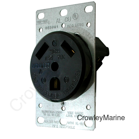 30 AMP RECEPTACLE - BLK