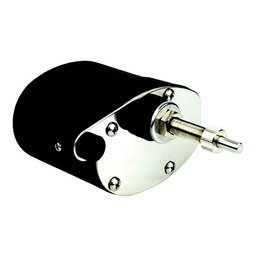SeaDog Stamped Powder Coated Steel & Stainless Standard 12V Wiper Motor | 2-1/2" Shaft | Black Finish thumbnail-1