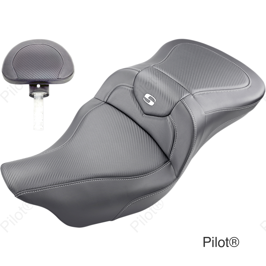 Roadsofa™ Seat - Carbon Fiber - with Backrest - Black - '09-'23 FLHTCUTG