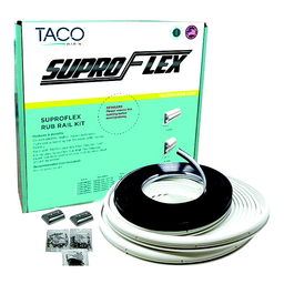 TACO V119993WWK802 Semi-Rigid SuproFlex Med.Rub Rail Kit w/Flexible Vinyl Overlay Insert, 2 x 1-1/4", White thumbnail-2