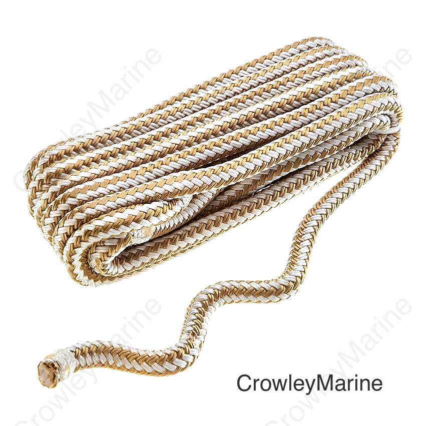 Seachoice Double-Braid Bumper Fender Line, 3/8 in. X 6 Ft., Gold/White