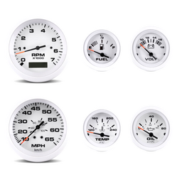 6 Gauge Set, Arctic - Tach/Hr thumbnail-0