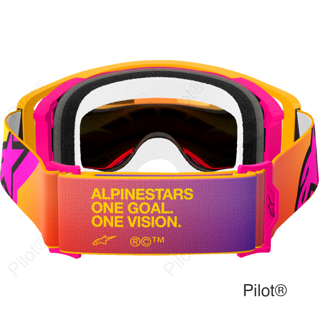 Supertech Goggle - Corp - Yellow/Pink - ABS Vision - Red Mirror