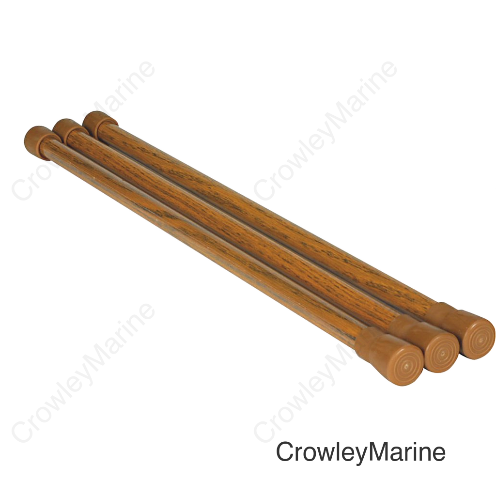 Camco 43823 Refrigerator Bars Oak Look (3/Pack)