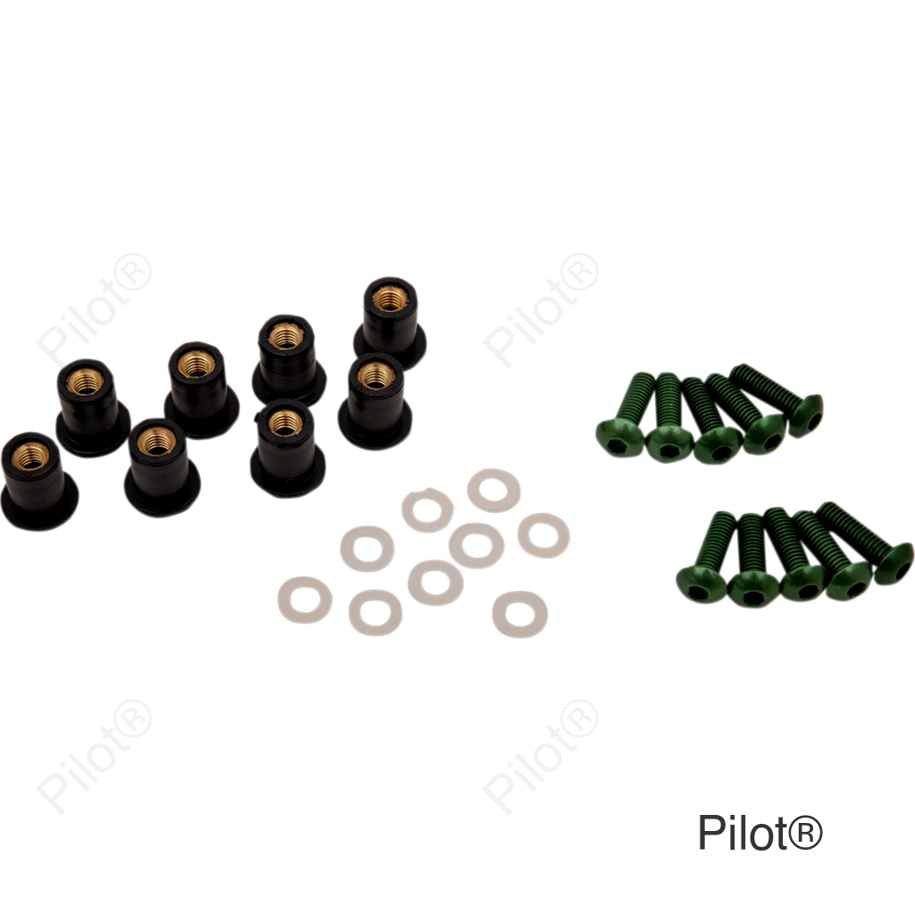 Windscreen Screw Kit - Green