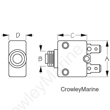 Mini Thermal Circuit Breaker - Sea-Dog Line - 420820M (420820M-1)