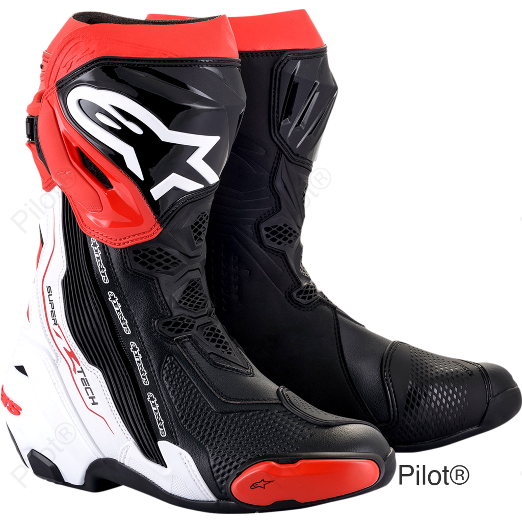 Supertech R Boots - Black/White/Red - US 6 / EU 39