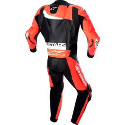 GP Plus v4 Leather Suit - Black/Red Fluo/White - US 44 / EU 54 thumbnail-0
