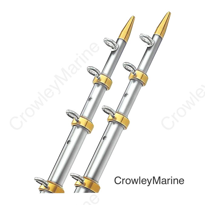 15' Heavy Duty Silver/Gold Telescoping Outrigger