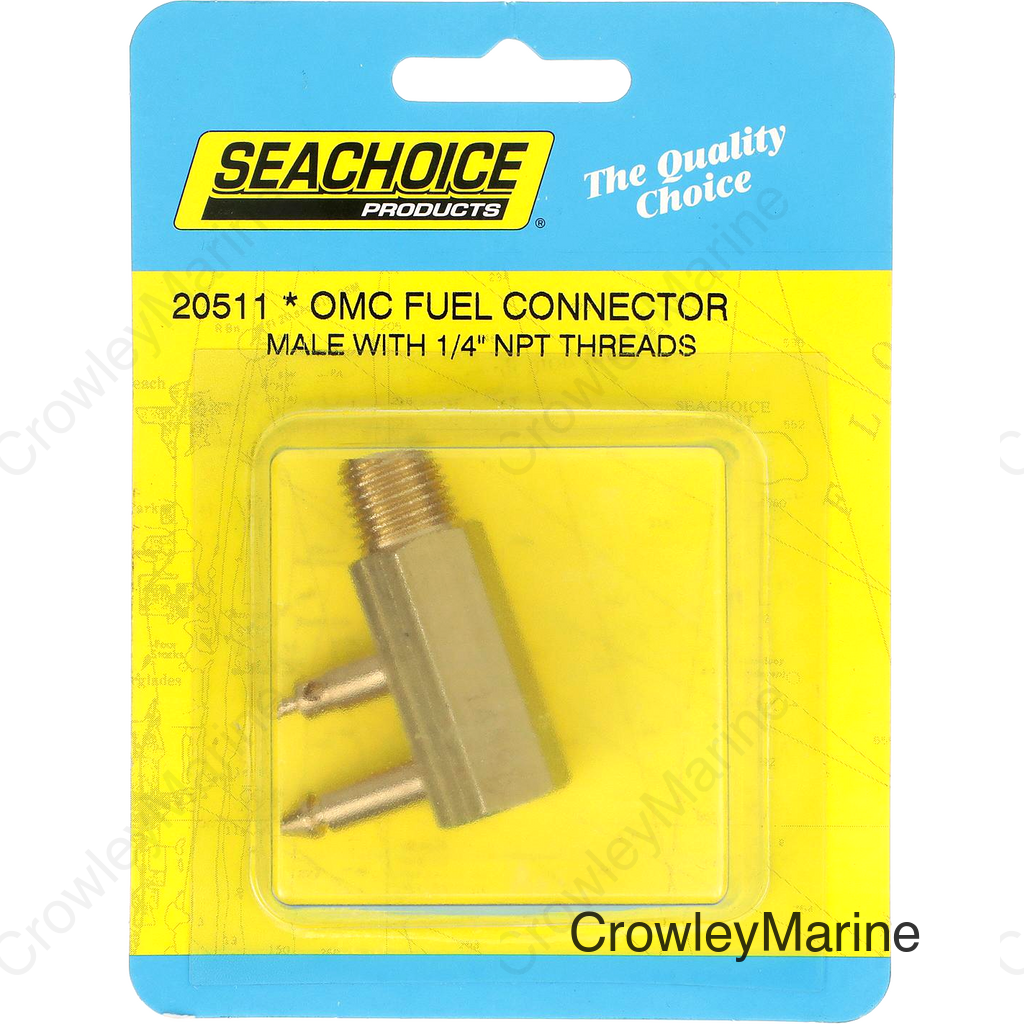 Seachoice Deluxe Fuel Connector for OMC (Evinrude/Johnson), Male, 1/4 in. NPT