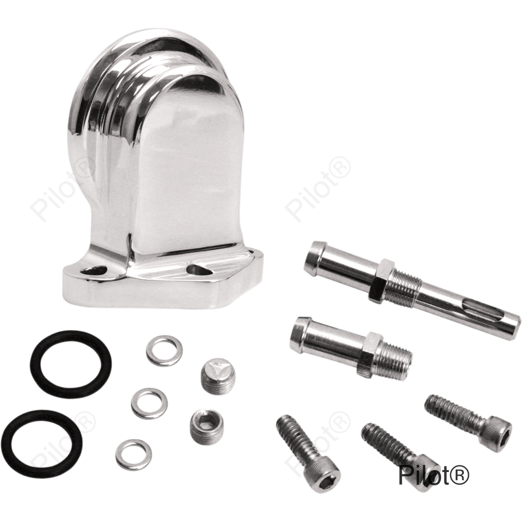 Oil Filter Mounting Bracket Kit - Polished