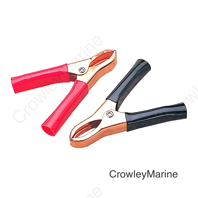 Copper Plated Battery Clip, Pair