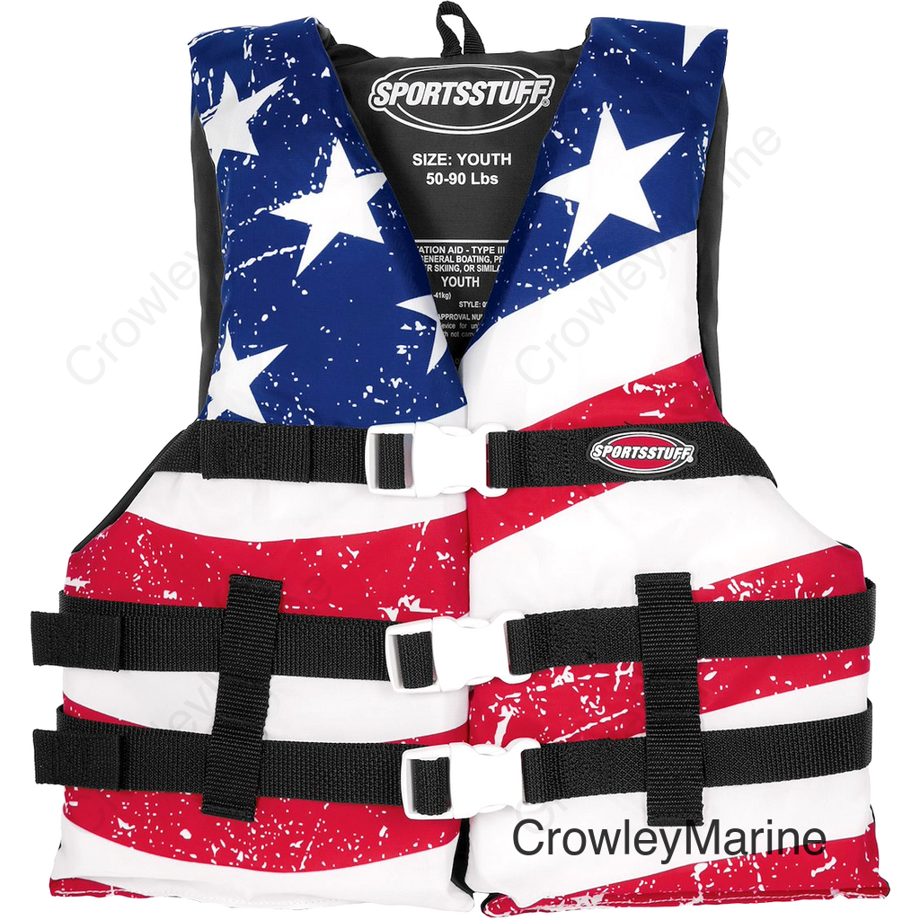 Youth Stars & Stripes PFD Vest - Red/White/Blue
