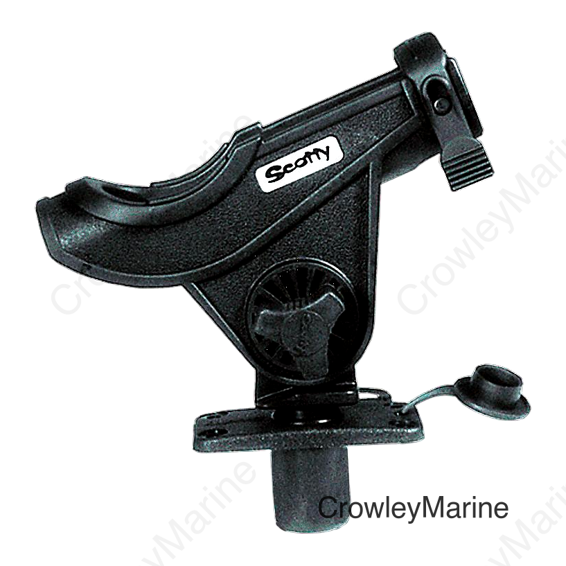 Scotty 281BK Bait Caster/Spinning Rod Holder w/ Flush Mt., Black, 12/case