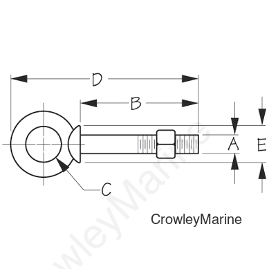 Galvanized Shoulder Eye Belt - Sea-Dog Line - 80832 (080832)