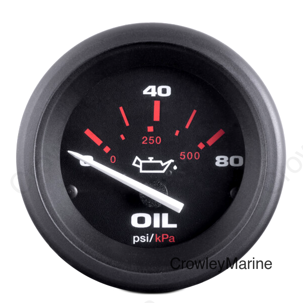 Oil Pressure, Amega 2" 0-80 PSI