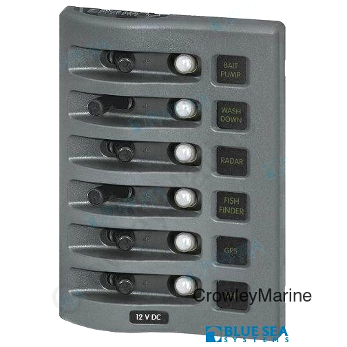 PNL WD 12VDC CLB 6 POS GRAY (BS4376)