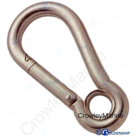 SPRING HOOK W/EYELET 15PK (GS71233B)