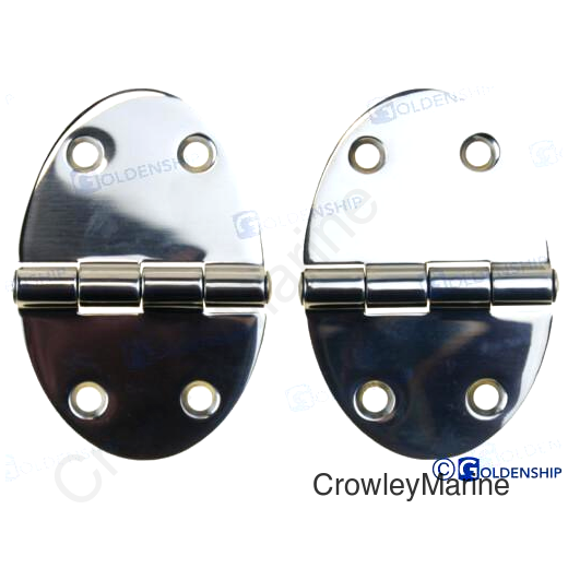 OVAL INOX HINGE 90X56 (2PK) (GS72197)