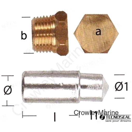 ANODE LOMBARDINI W/TAP (TEN02351T)