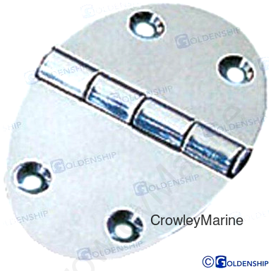 OVAL INOX HINGE 84X56 (2PK) (GS72193)